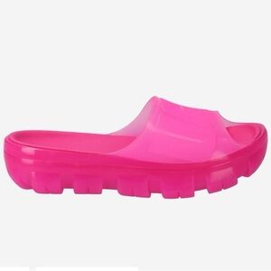 Ugg Women's Sandals Size 10 Slides Dragon Fruit Hot Pink Jelly Platform